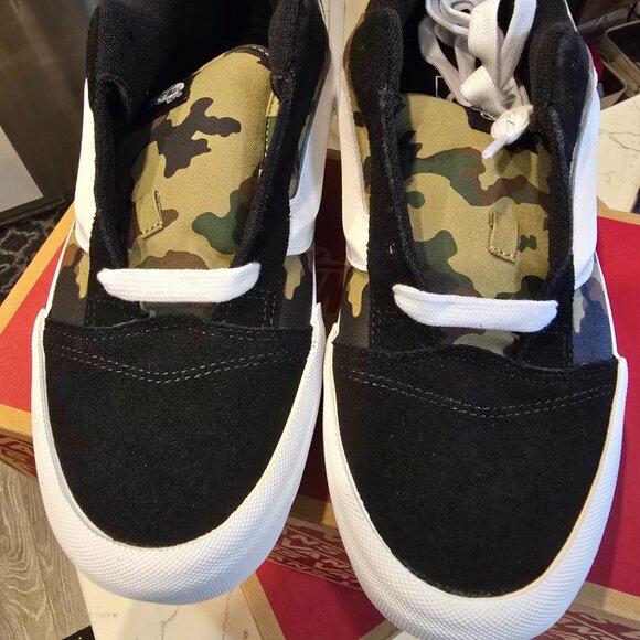 Vans Knu Skool Mens Casual Shoes Camo Green Black VN000D22YJ7 Size 10.5 NEW - Picture 4 of 10